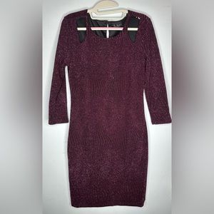 Burgundy Trixxi dress with sparkles